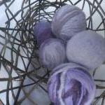 Felted Wool Balls, Lavender Filled Inside. Set Of..