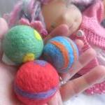 Waldorf Inspired. Lavender Filled Wool Toy Balls...