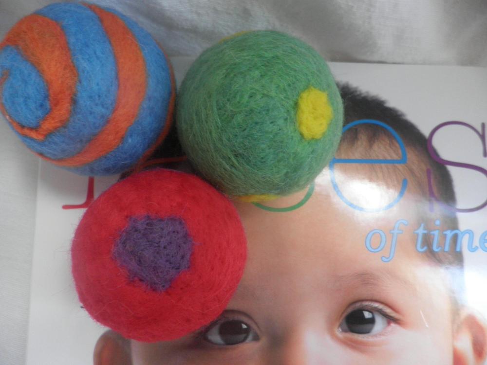 Waldorf Inspired. Lavender Filled Wool Toy Balls. Vibrant Sensory Toys. Natural. Eco Friendly. Baby Shower, Child Birthday.
