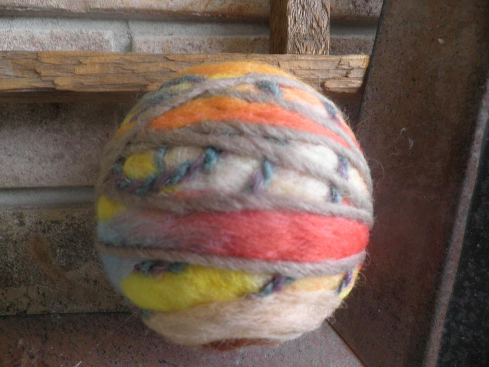 - Wool Art Ball Filled With Lemon Balm. Lemon Air Freshener, Natural, Ecofriendly. Vibrant Felted Wool Ball. Ornament, Bowl Filler.